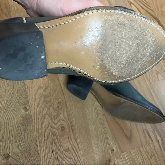 ACME Vintage Grey and Red Cowboy Boots - Picture 4 of 6